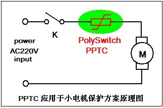 pptc在刨冰機(jī)的保護(hù)應(yīng)用電路圖