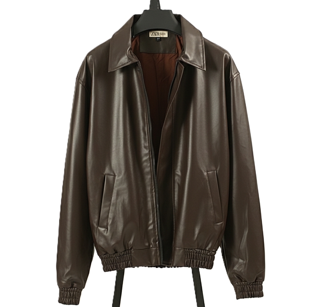 کت چرم شکلاتی 1580