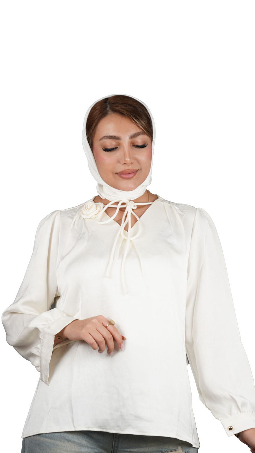 شومیز مجلسی زنانه ساتن طرح دار