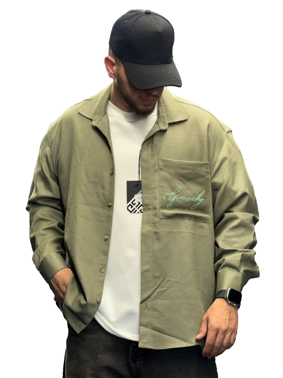 پیراهن کتان طرح دار