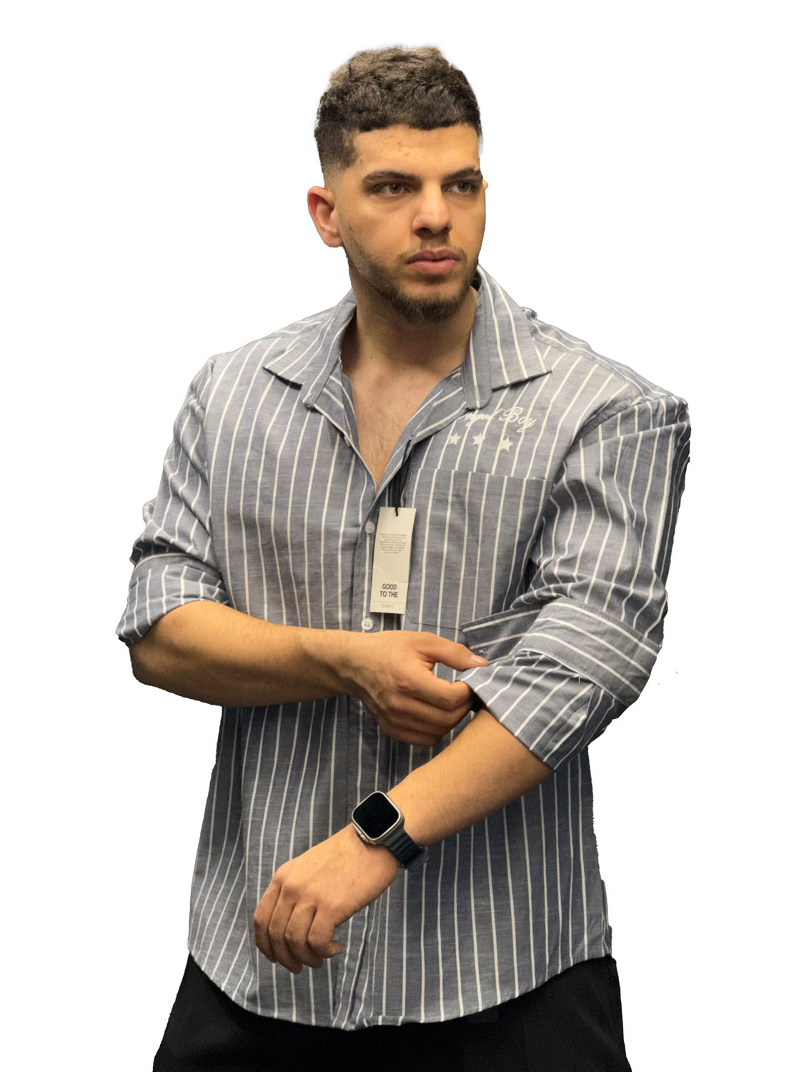 پیراهن راه راه آستین بلند