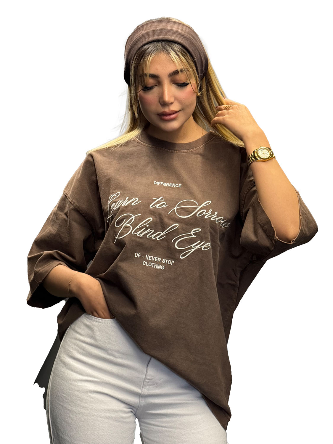 تیشرت باکسی گلدوزی