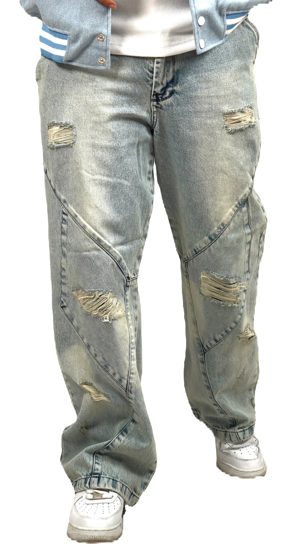 شلوار جین بوتکات برش‍دار