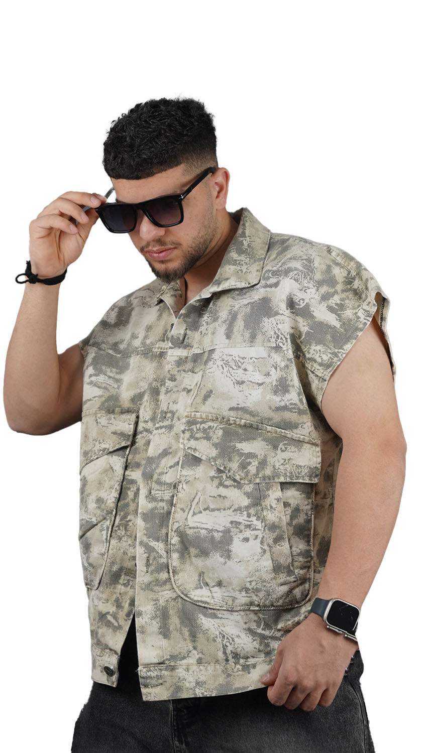 جلیقه مردانه بدون آستین طرح ارتشی | Utility Vest