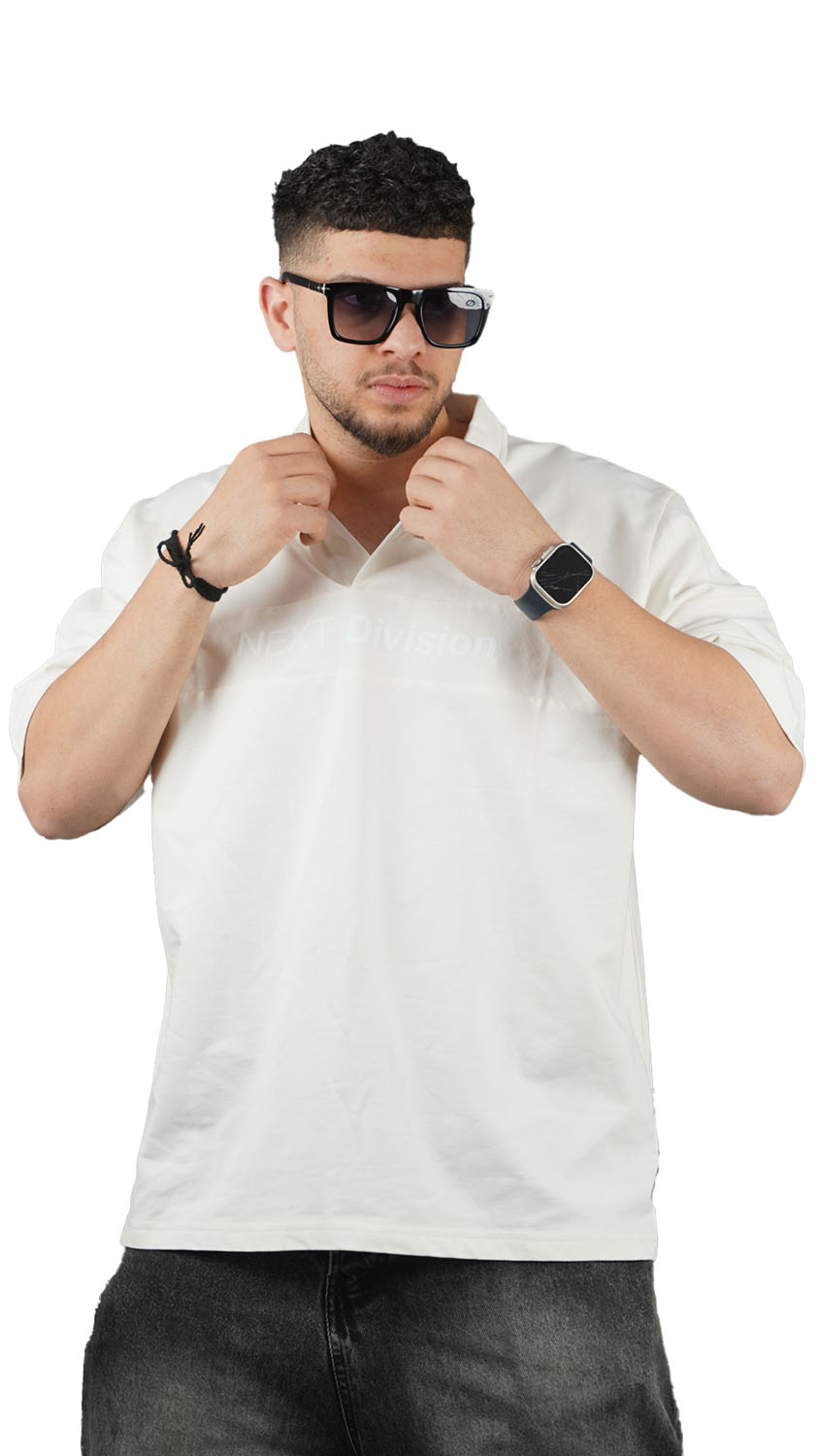 تیشرت یقه‌دار اورسایز مدل NEXT Division