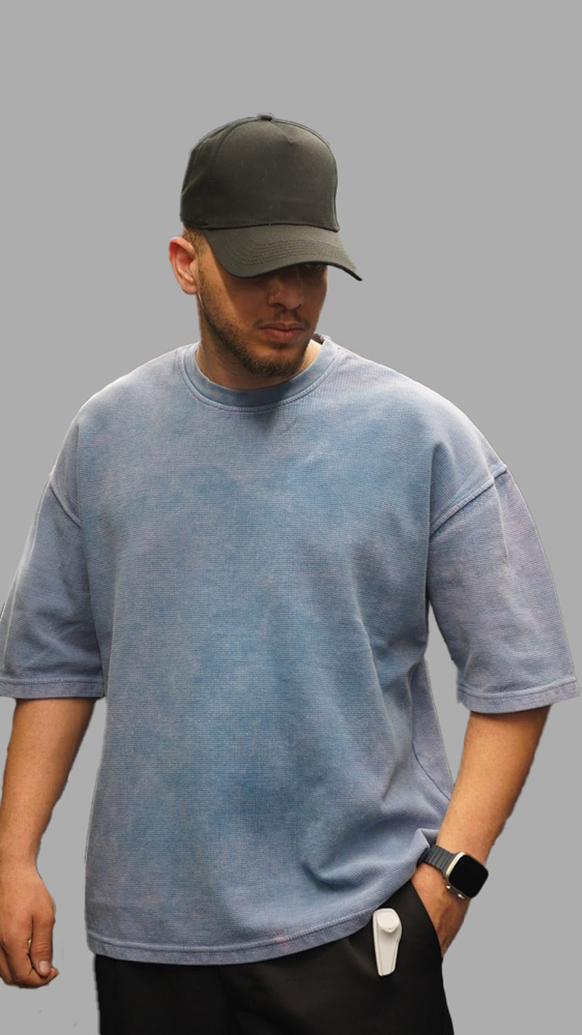 تیشرت باکسی پارچه بیسکوئیتی