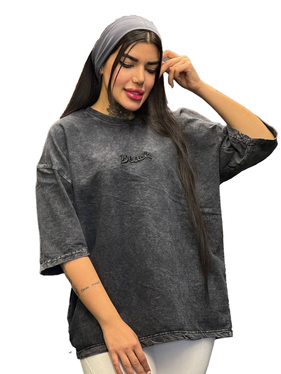 تیشرت باکسی با طرح مینیمال برند Blak